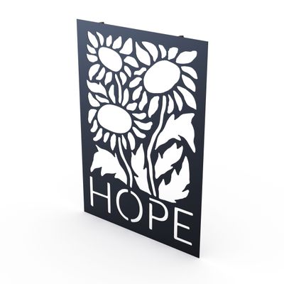 Mourah Metal Wall Art Hope - Black - 2 Years Warranty