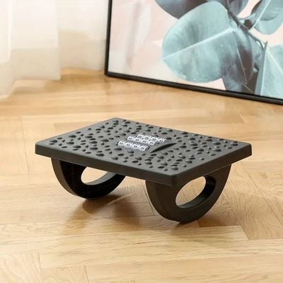 Rocking Foot Rest with Manual Massage Rollers (Black)