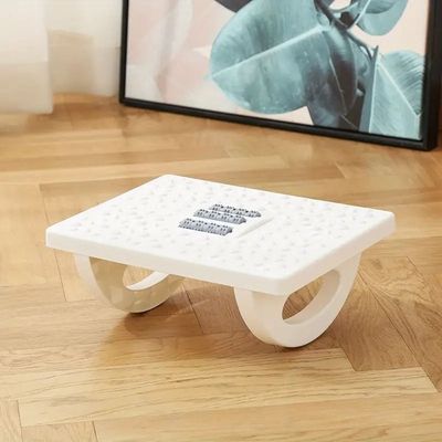 Rocking Foot Rest with Manual Massage Rollers (White)