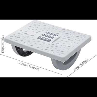 Rocking Foot Rest with Manual Massage Rollers (White)