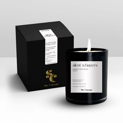 Silent Whispers - Luxury Scented Candle (BLACK)