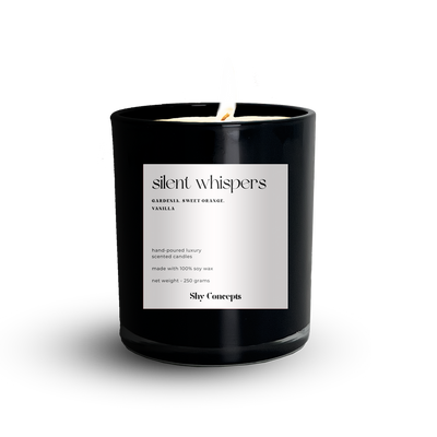 Silent Whispers - Luxury Scented Candle (BLACK)