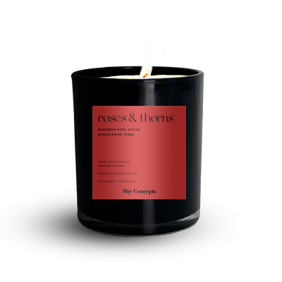 Roses & Thorns- Luxury Scented Candle (BLACK)