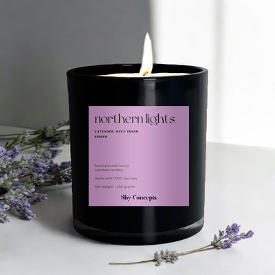 Northern Lights- Luxury Scented Candle (BLACK)