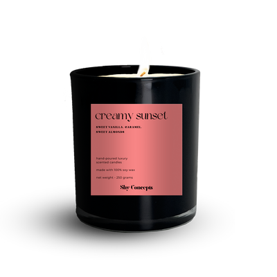 Creamy Sunset- Luxury Scented Candle (BLACK)