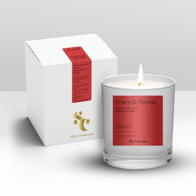 Roses & Thorns- Luxury Scented Candle (WHITE)