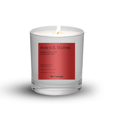 Roses & Thorns- Luxury Scented Candle (WHITE)