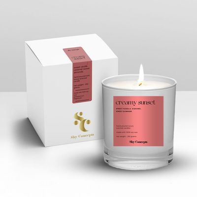 Creamy Sunset- Luxury Scented Candle (WHITE)