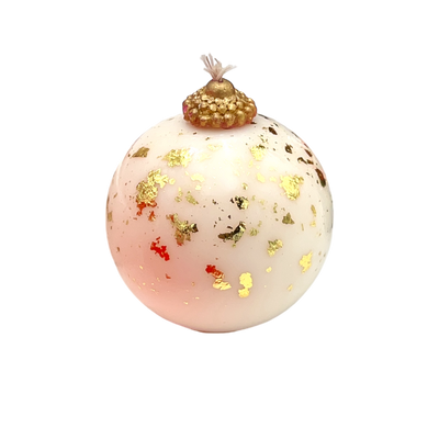 BIG GOLDEN SPECKS CHRISTMAS BALL CANDLE