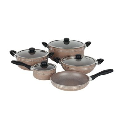 Delcasa 10-Piece Non-Stick Cookware Set with Granite Coating- DC1889BGE