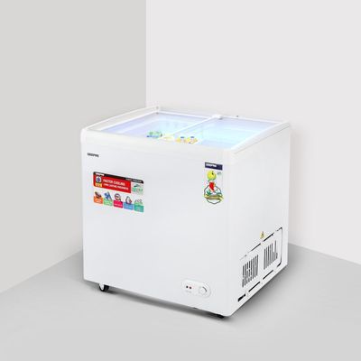 Chest Showcase Freezer-Convertible Freezer And Fridge Function | Faster Cooling Long Lasting Freshness With Temperature Control 260 L 220 W GCF2622SG White