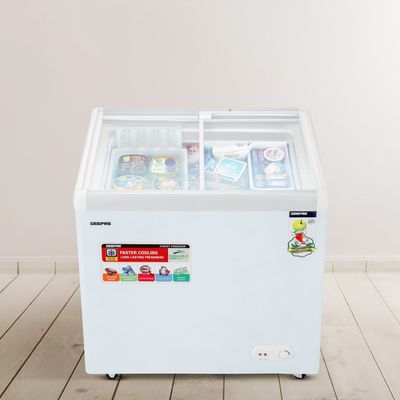 Chest Showcase Freezer-Convertible Freezer And Fridge Function | Faster Cooling Long Lasting Freshness With Temperature Control 260 L 220 W GCF2622SG White