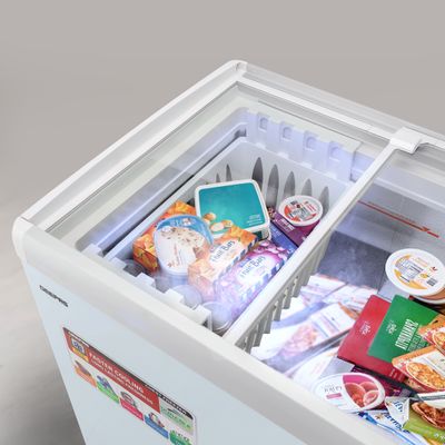 Chest Showcase Freezer-Convertible Freezer And Fridge Function | Faster Cooling Long Lasting Freshness With Temperature Control 260 L 220 W GCF2622SG White