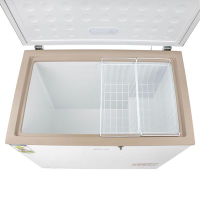 300L Gross/260L Net Capacity Freestanding Chest Freezer With Compressor Swith Off Function, LED Light, Lock & Key, High-Efficiency Monolithic Foaming, 2 Food Basket, Adjustable Thermostat 350 L 155 W GCF3006WAH White