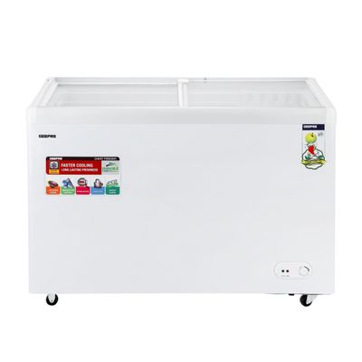 Chest Showcase Freezer Storage Capacity 425 L Convertible Freezer And Fridge Function Faster Cooling Long Lasting Freshness With Temperature Control 250 W GCF4220SG White