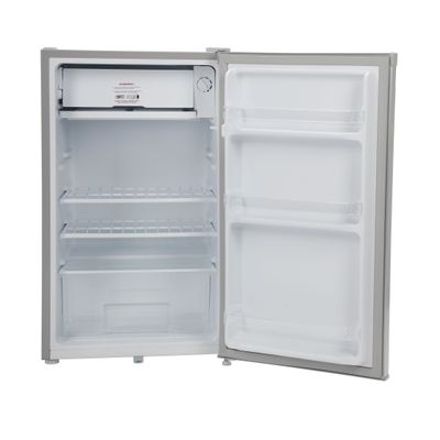 110L Gross/ 95L Net Capacity, Direct Cool Single Door Defrost Refrigerator With Silver Finish, Recessed Handle, Glass Shelves, Transparent Door Basket, Adjsutable Front Wheel, Lock & Key, Low Noise GRF119SPE Silver