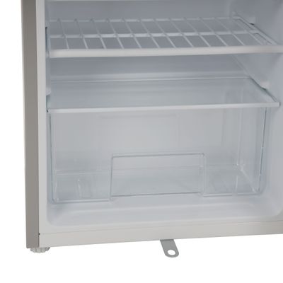 110L Gross/ 95L Net Capacity, Direct Cool Single Door Defrost Refrigerator With Silver Finish, Recessed Handle, Glass Shelves, Transparent Door Basket, Adjsutable Front Wheel, Lock & Key, Low Noise GRF119SPE Silver