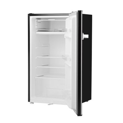 120L Gross/92L Net Capacity, Single Door Mini Defrost Refrigerator With Retro Premium Design, Bottle Opener, Glass Shelves, Transparent Door Basket, Lock & Key, Low Noise, Low Voltage, Adjustable Front Wheel. 120 L GRF1212BXE Black