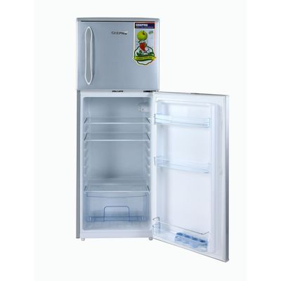 180L Double Door Refrigerator - Durable Double Door Refrigerator, Fast Cooling & Preserves Freshness, Low Noise, Energy Efficient, In-Built Deodorizer, Tempered Glass Shelves 132L Net Capacity, Fridge capacity -98L, Freezer Capacity-34L 120 W GRF1856SPN Silver