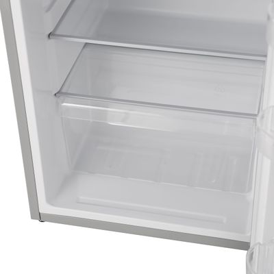 Geepas No-frost Double Door Compact Refrigerator 200L Gross Capacity/122L Net Capacity, Auto Defrost-Prevent Ice Formation, Lock And Key, Spacious Vegetable Crisper Box, Fan Cooling For Long Lasting Freshness, 92L Fridge + 30L Freezer Capacity 120 W GRF2003SPN Grey
