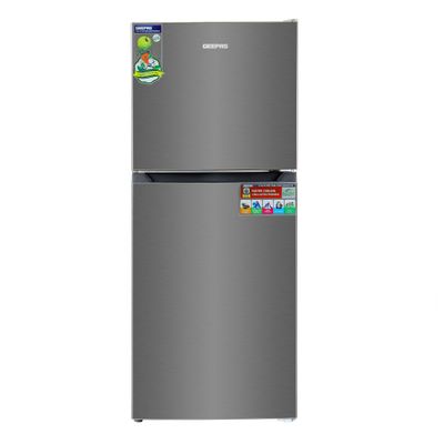 250L Gross-180L Net Capacity, No Frost Double Door Refrigerator With Multi Air Flow, Stainless Steel Body, Recessed Handle, Tempered Glass Shelves, Faster And Deep Cooling, LED Internal Lamp, Ice Tray, Egg Tray GRF2522SXN Grey