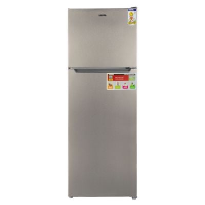 Geepas 410L Gross/348L Net Capacity, No Frost Double Door Refrigerator With Multi Airflow, Twist Ice Maker, Stainless Steel Finish, Separate Temperature Control For Fridge & Freezer,  Fridge - 270L/Freezer- 78L capacity GRF4120SSXN Silver