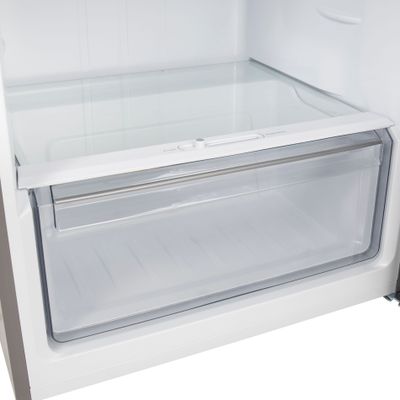 500L Gross/420L Net Capacity No Frost Double Door Refrigerator With Multi Airflow, Recessed Handle, Lock & Key, LED Interior Light, Ice Tray, Egg Tray, Unbreakable Glass Shelves, Large Crisper Drawer With Humidity Control,  Fridge - 325L/Freezer- 95L capacity GRF5109SXHN Silver