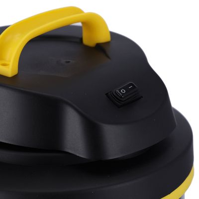 Geepas Wet and Dry Stainless Steel Vacuum Cleaner with Elegant Body, Adjustable Suction on Handle / Power Rating : AC 220 â€“ 240 (50/60 Hz) 25 L 2300 W GVC19011N Silver/Black/Yellow