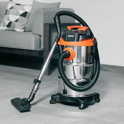 Vacuum Cleaner, 30L Dust Bag Capacity, 5M Cord Length, 3 In 1 Function, Wet, Dry And Blow, Powerful Suction, Perfect For Home, Office, Apartments, Easy To Move 1400 W GVC19032 Silver