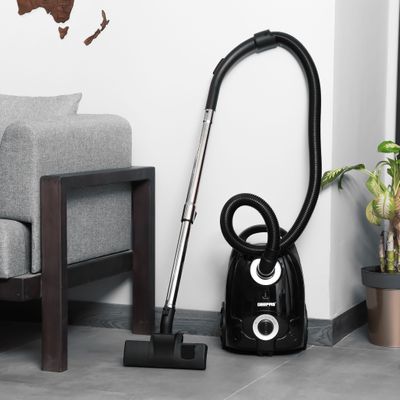 Vacuum Cleaner 3 L Dust Bag Capacity 5 M Cord Length Speed Control Function Powerful Suction And Low Noise Design Perfect For Home Office Apartments Pedal ON/OFF 2200 W GVC19033 Black