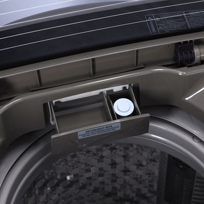 Geepas Fully Automatic Top Load Washing Machine 7KG - Stainless Steel Inner Basket - IMD Controls | Auto Off Memory Power With Auto Balancing 0 W GFWM7800LCQ Silver