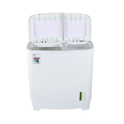 Geepas Twin Tub Semi-Automatic Washing Machine 9.2 Kg | 7 Kg Spin Capacity Powerful Motor High Back Control Panel Top Load Washing Machine| Tempered Glass Cover, Low Noise Motor, Magic Filter GSWM6467N White
