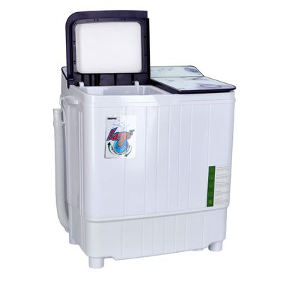 Semi Automatic Mini Washing Machine| 3.5Kg | 360 W 2 IN 1 Mini Compact Twin Tub Washing Machine| Washer & Spinner Combo With Timer, 2 Inlet Water Hose 360 W GSWM6473S White