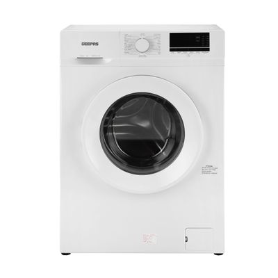 Fully Automatic Front Load Smart Washing Machine With Drum Cleaning Function, Smart Weight Function, Stainless Steel Drum, Steam Function, GWMF6210LCR White