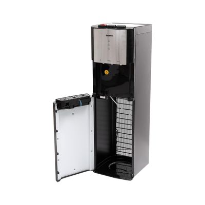 Geepas Bottom Load Hot Normal & Cold Water Dispenser With Stainless Steel Water Tank, 5L Hot Water and 2L Cold Water Capacity includes 3 Taps GWD17021 Black/Silver