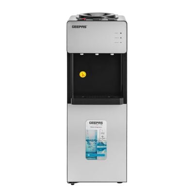 Geepas Top Loaded Water Dispenser with Cabinet | Normal, Hot and Cold Function, And 3 Taps| Cold Temperature: 4-12 Degrees Celsius; Hot Temperature: 85-95 Degrees Celsius| Perfect For Home And Office| 2 Year Warranty GWD17039 White