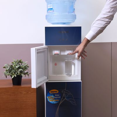 Geepas Hot And Cold Top Loaded Water Dispenser | Compressor Cooling, Fast Cooling And 2 Taps, Hot And Cold| Cold Temperature: 5-10 Degrees Celsius; Hot Temperature: 85-95 Degrees Celsius| Perfect For Home And Office| Red GWD8343