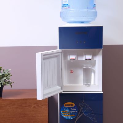 Geepas Hot And Cold Top Loaded Water Dispenser | Compressor Cooling, Fast Cooling And 2 Taps, Hot And Cold| Cold Temperature: 5-10 Degrees Celsius; Hot Temperature: 85-95 Degrees Celsius| Perfect For Home And Office| Red GWD8343