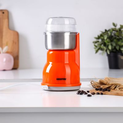 Geepas Geepas Coffee Grinder- GCG5440/ 250W Powerful Motor, Durable Jar and Blade/ Ergonomic Grip, Perfect for Grinding Coffee Beans, Spice, Bread, etc./ Red, 2 Years Warranty