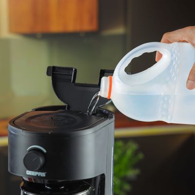 Geepas Ice Tea/ Coffee Maker, With Permanent Nylon Filter, GCM41516 | Ice Tea Maker with Infusion Pitcher for Hot/Cold Water | Iced Coffee Maker for Ground Coffee with Brew Strength Selector 2.5 L 700 W GCM41516 Black