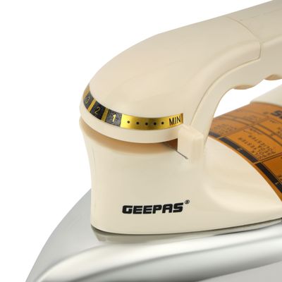 Geepas Automatic Dry Iron- Durable Teflon Plated Sole Plated| Auto Shut Off, Temperature Setting Dial, Overheat Protection 1200 W GDI2780 Multicolour