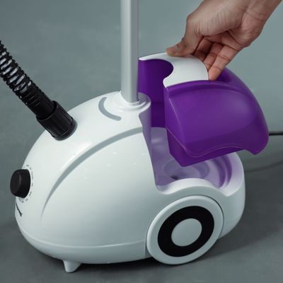 Geepas Garment Steamer, 2000W Vertical Steamer, GGS25022N | Portable, Fast Heat Clothes Steamer | Dual Steam Levels | Large Water Tank | Perfect For All Types Of Clothes 1.8 L 2000 W GGS25022N White,Violet