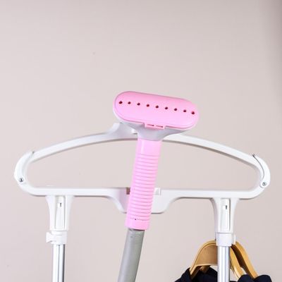 Geepas Garment Steamer - Auto Off & High Quality  Adjustable Poles, 3 Steam Levels For Various Textiles, Overheat & Thermostat Protection, 1.7L Water Tank, 45s Heat Time, 1.6 L 1800 W GGS9691 Pink