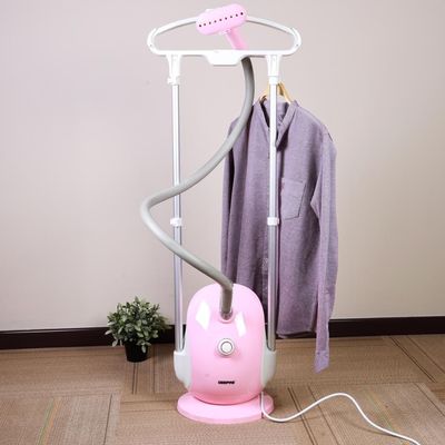 Geepas Garment Steamer - Auto Off & High Quality  Adjustable Poles, 3 Steam Levels For Various Textiles, Overheat & Thermostat Protection, 1.7L Water Tank, 45s Heat Time, 1.6 L 1800 W GGS9691 Pink