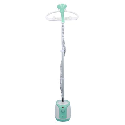 Geepas Garment Steamer -  Portable 2 Steam Levels, Overheat & Thermostat Protection, 2L Water Tank, 45s Preheat Time, High Quality Adjustable Poles, Water level Protection 2 L 1800 W GGS9695 White/Green