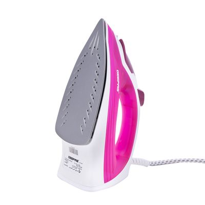 Geepas Steam Iron- Non-Stick Coating Plate 1300W & Adjustable Thermostat Control | 210ML Water Tank & Steam Shot for Crease Free Clothes | 2 Years Warranty 1300.0 W GSI7808 Pink