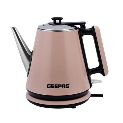 Geepas Portable Double Layer Electric Kettle with Inner Stainless Steel & Auto Shut-Off 1.2 L 1360 W GK38012 Grey