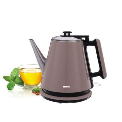 Geepas Portable Double Layer Electric Kettle with Inner Stainless Steel & Auto Shut-Off 1.2 L 1360 W GK38012 Grey