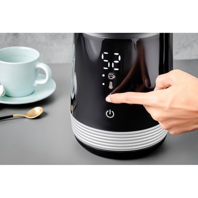 Geepas Smart Stainless Steel Kettle with Auto Boiling Shut-Off 1.7 L 2200 W GK38034 Black