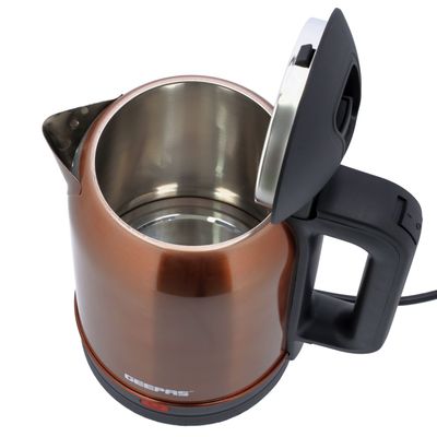 Geepas Quick Boil Stainless Steel Water Kettle | Auto Shut-Off | Boil-Dry Protection | Tea-Coffee Maker 1.8 L 1500.0 W GK38053 Brown